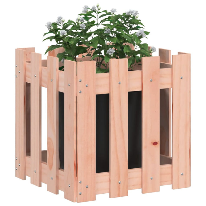Jardinieră grădină design gard, 40x40x40 cm, lemn masiv douglas - WALTI WALTI