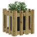 Jardinieră grădină design gard 40x40x40cm lemn de pin impregnat - WALTI WALTI