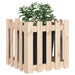 Jardinieră grădină design gard, 50x50x50 cm, lemn masiv de pin - WALTI WALTI