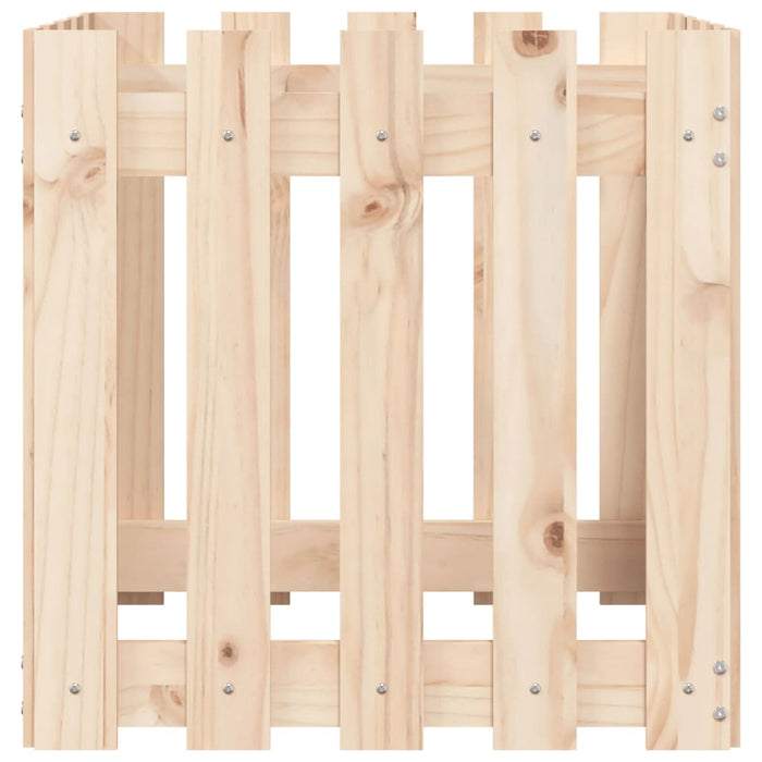 Jardinieră grădină design gard, 50x50x50 cm, lemn masiv de pin - WALTI WALTI