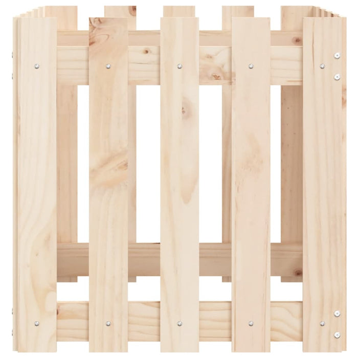 Jardinieră grădină design gard, 50x50x50 cm, lemn masiv de pin - WALTI WALTI