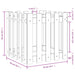 Jardinieră grădină design gard, 50x50x50 cm, lemn masiv de pin - WALTI WALTI