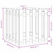 Jardinieră grădină design gard, alb, 50x50x50 cm lemn masiv pin - WALTI WALTI