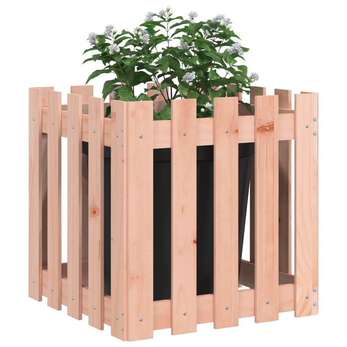 Jardinieră grădină design gard, 50x50x50 cm, lemn masiv douglas - WALTI WALTI