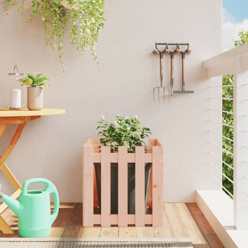 Jardinieră grădină design gard, 50x50x50 cm, lemn masiv douglas - WALTI WALTI