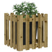 Jardinieră grădină design gard 50x50x50cm lemn de pin impregnat - WALTI WALTI
