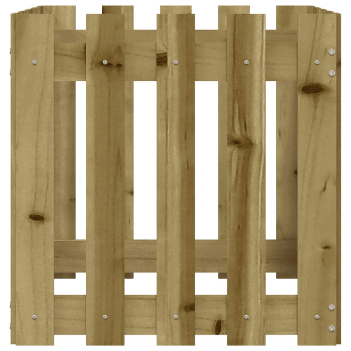 Jardinieră grădină design gard 50x50x50cm lemn de pin impregnat - WALTI WALTI