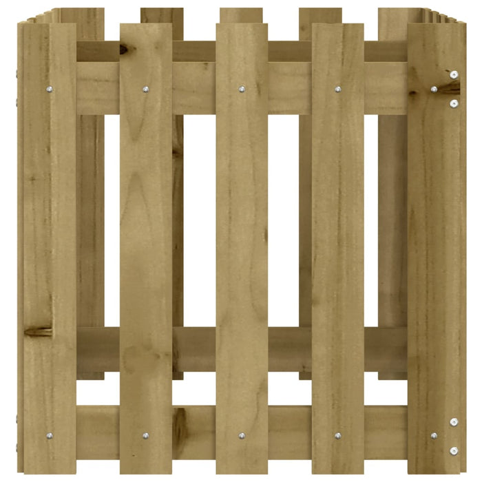 Jardinieră grădină design gard 50x50x50cm lemn de pin impregnat - WALTI WALTI