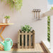 Jardinieră grădină design gard 50x50x50cm lemn de pin impregnat - WALTI WALTI