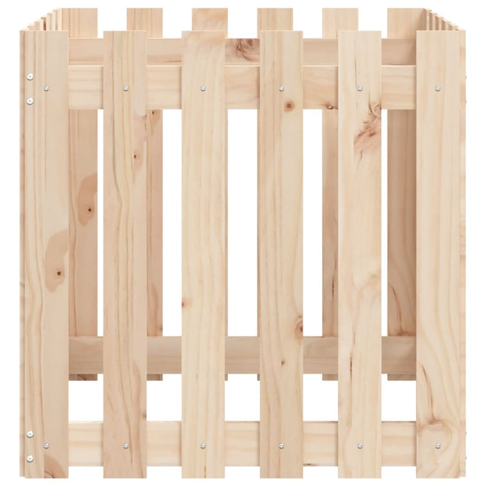 Jardinieră grădină design gard, 60x60x60 cm, lemn masiv de pin - WALTI WALTI