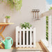 Jardinieră grădină design gard, alb, 60x60x60 cm lemn masiv pin - WALTI WALTI