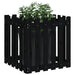 Jardinieră grădină design gard negru 60x60x60 cm lemn masiv pin - WALTI WALTI