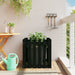 Jardinieră grădină design gard negru 60x60x60 cm lemn masiv pin - WALTI WALTI