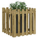 Jardinieră grădină design gard, 60x60x60 cm, lemn pin impregnat - WALTI WALTI