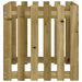 Jardinieră grădină design gard, 60x60x60 cm, lemn pin impregnat - WALTI WALTI