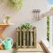 Jardinieră grădină design gard, 60x60x60 cm, lemn pin impregnat - WALTI WALTI