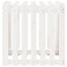 Jardinieră grădină design gard, alb, 70x70x70 cm lemn masiv pin - WALTI WALTI