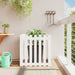 Jardinieră grădină design gard, alb, 70x70x70 cm lemn masiv pin - WALTI WALTI