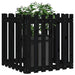 Jardinieră grădină design gard negru 70x70x70 cm lemn masiv pin - WALTI WALTI