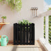 Jardinieră grădină design gard negru 70x70x70 cm lemn masiv pin - WALTI WALTI