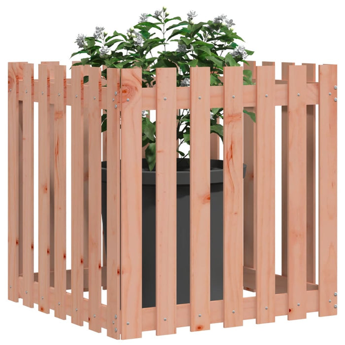 Jardinieră grădină design gard, 70x70x70 cm, lemn masiv douglas - WALTI WALTI
