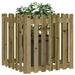 Jardinieră grădină cu design gard, 70x70x70 cm, lemn pin tratat - WALTI WALTI