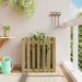 Jardinieră grădină cu design gard, 70x70x70 cm, lemn pin tratat - WALTI WALTI
