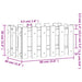 Jardinieră grădină design gard, 60x30x30 cm, lemn masiv de pin - WALTI WALTI