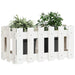 Jardinieră grădină design gard, alb, 60x30x30 cm lemn masiv pin - WALTI WALTI