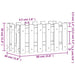 Jardinieră grădină design gard, alb, 60x30x30 cm lemn masiv pin - WALTI WALTI