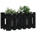 Jardinieră grădină design gard negru 60x30x30 cm lemn masiv pin - WALTI WALTI