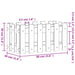 Jardinieră grădină design gard negru 60x30x30 cm lemn masiv pin - WALTI WALTI