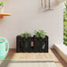 Jardinieră grădină design gard negru 60x30x30 cm lemn masiv pin - WALTI WALTI