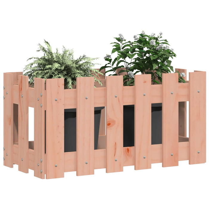 Jardinieră grădină design gard, 60x30x30 cm, lemn masiv douglas - WALTI WALTI