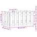 Jardinieră grădină design gard, 60x30x30 cm, lemn masiv douglas - WALTI WALTI