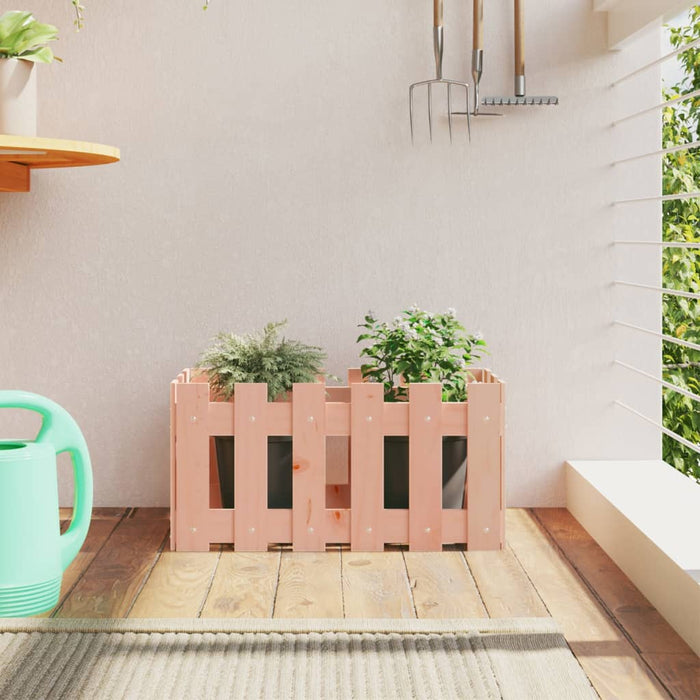 Jardinieră grădină design gard, 60x30x30 cm, lemn masiv douglas - WALTI WALTI