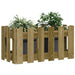 Jardinieră grădină design gard 60x30x30cm lemn de pin impregnat - WALTI WALTI