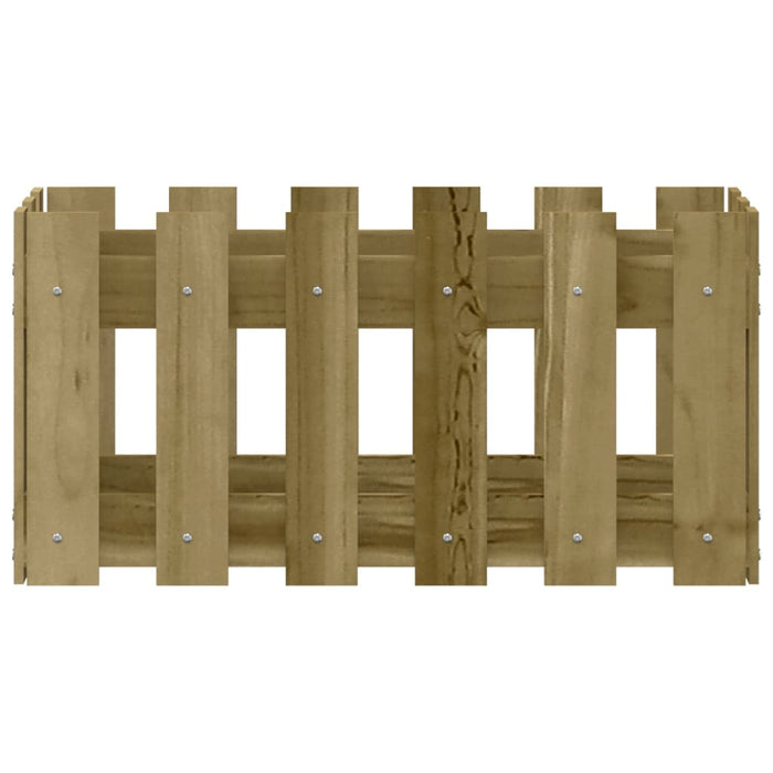 Jardinieră grădină design gard 60x30x30cm lemn de pin impregnat - WALTI WALTI