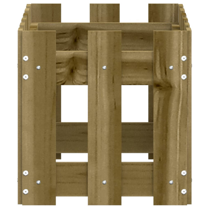 Jardinieră grădină design gard 60x30x30cm lemn de pin impregnat - WALTI WALTI
