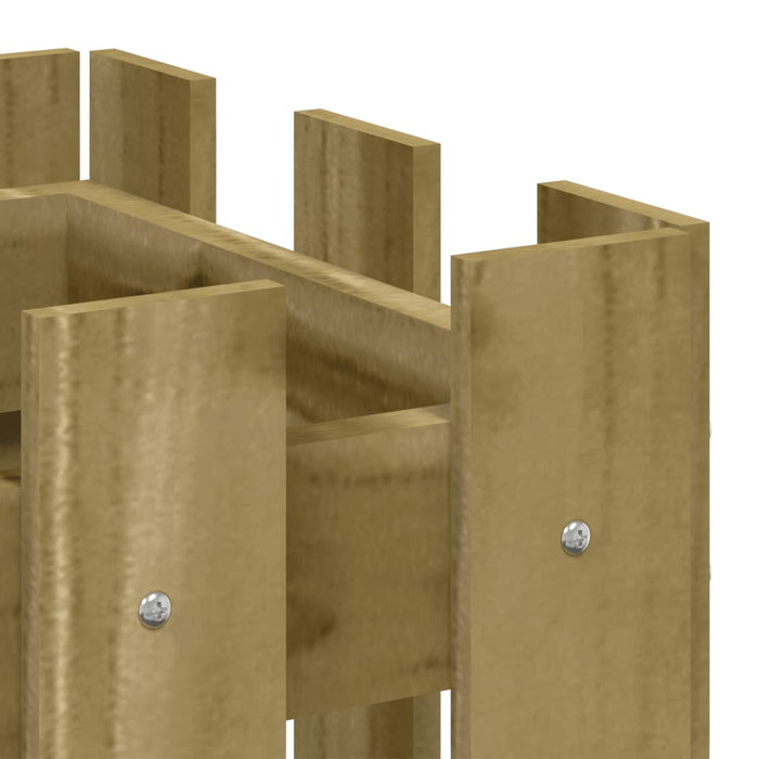 Jardinieră grădină design gard 60x30x30cm lemn de pin impregnat - WALTI WALTI