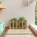 Jardinieră grădină design gard 60x30x30cm lemn de pin impregnat - WALTI WALTI