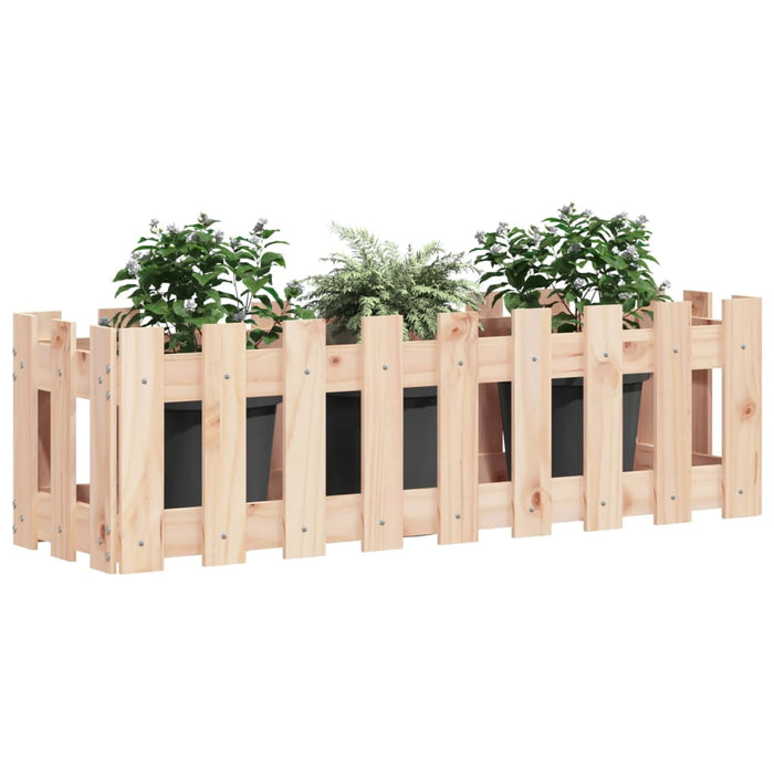 Pat înălțat grădină design gard 100x30x30 cm lemn de pin tratat - WALTI WALTI