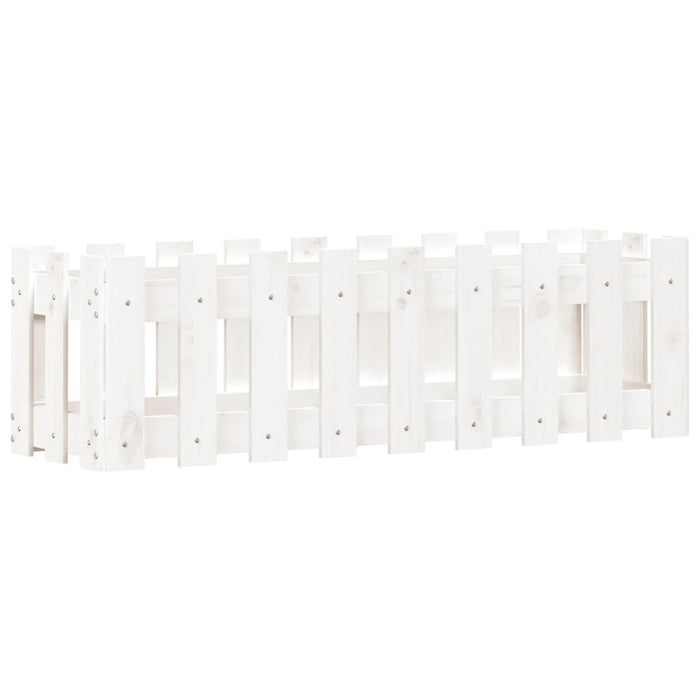 Pat înălțat grădină design gard alb 100x30x30cm lemn pin tratat - WALTI WALTI