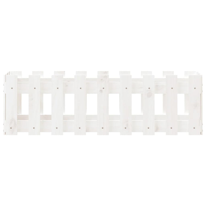 Pat înălțat grădină design gard alb 100x30x30cm lemn pin tratat - WALTI WALTI