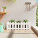 Pat înălțat grădină design gard alb 100x30x30cm lemn pin tratat - WALTI WALTI