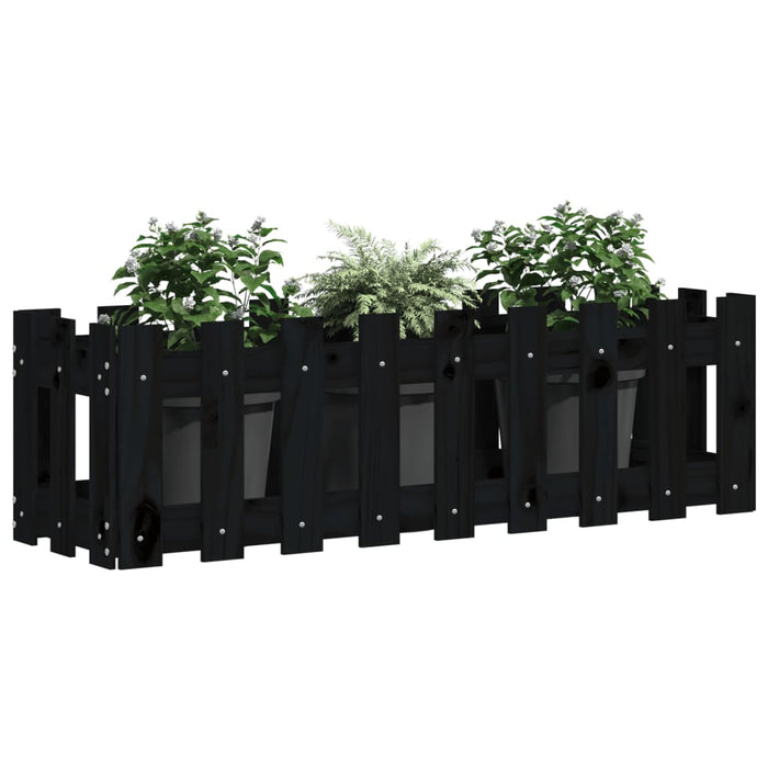 Pat înălțat grădină design gard 100x30x30 cm lemn de pin tratat - WALTI WALTI