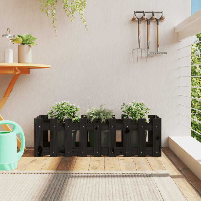 Pat înălțat grădină design gard 100x30x30 cm lemn de pin tratat - WALTI WALTI