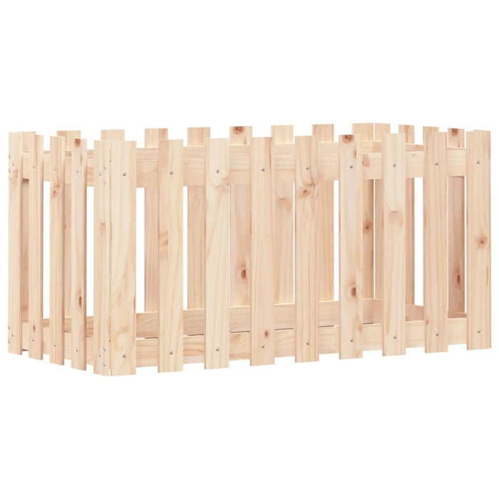 Pat înălțat grădină design gard 100x50x50 cm lemn de pin tratat - WALTI WALTI