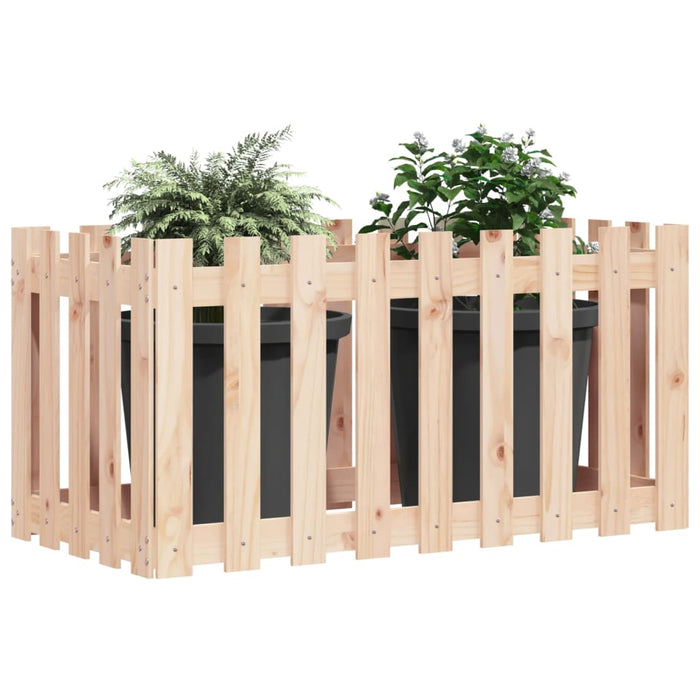 Pat înălțat grădină design gard 100x50x50 cm lemn de pin tratat - WALTI WALTI