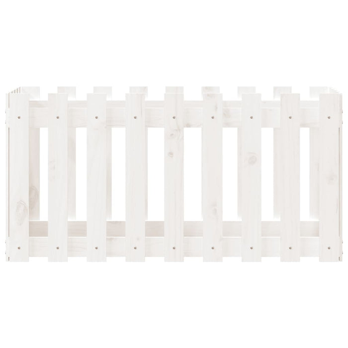 Pat înălțat grădină design gard alb 100x50x50cm lemn pin tratat - WALTI WALTI
